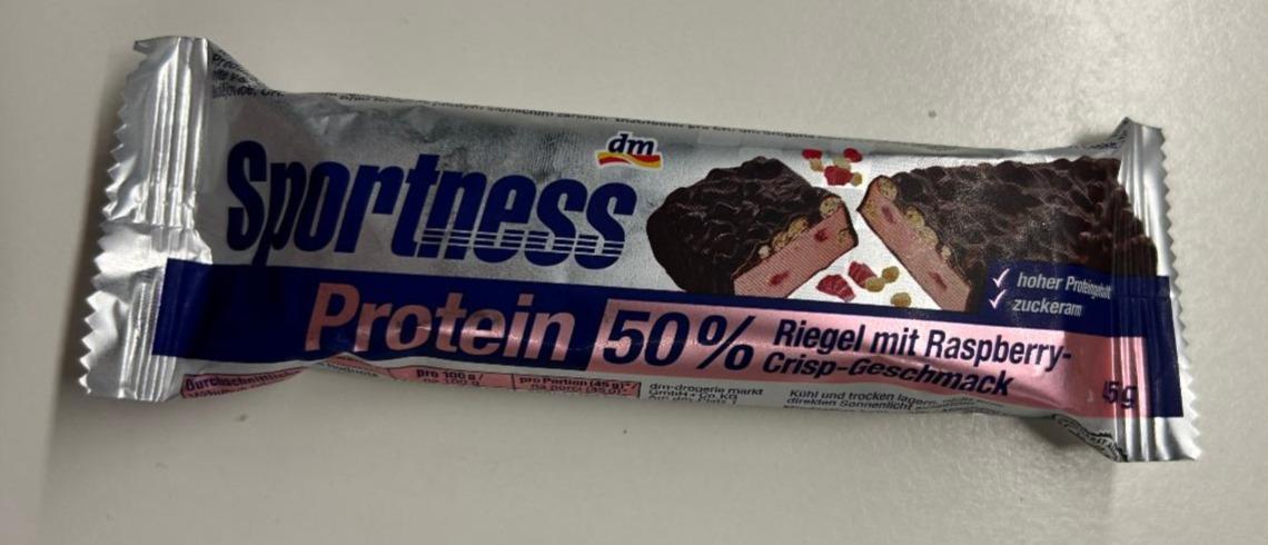 Fotografie - Riegel protein mit raspberry-crisp-geschmack Sportness