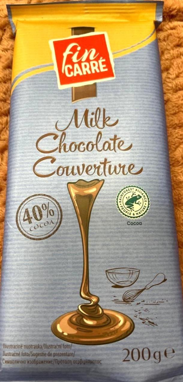 Fotografie - Milk chocolate courverture 40% Fin Carré