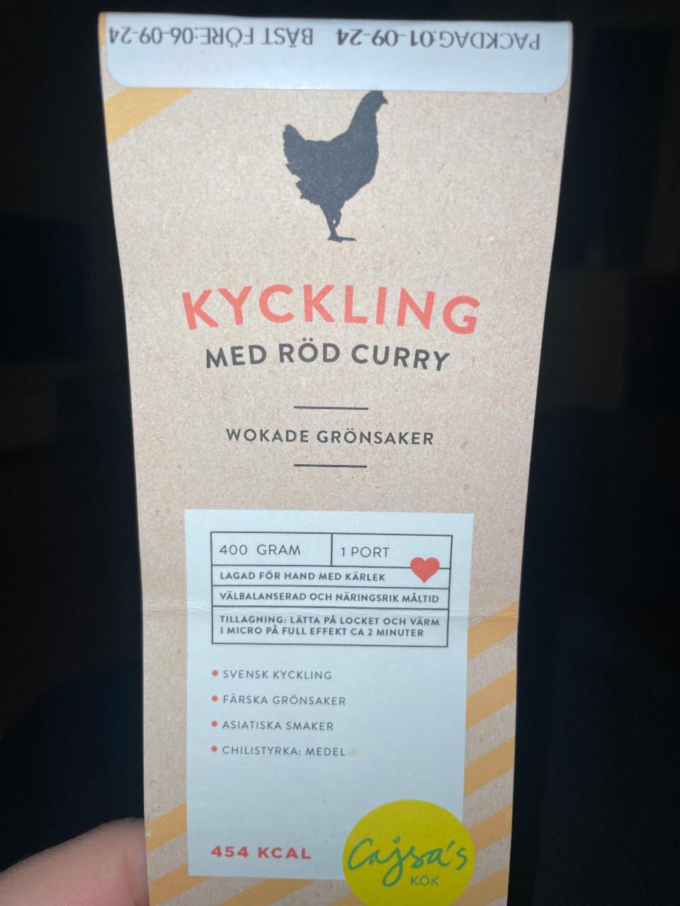 Fotografie - Kyckling med röd curry Cajsa's kök