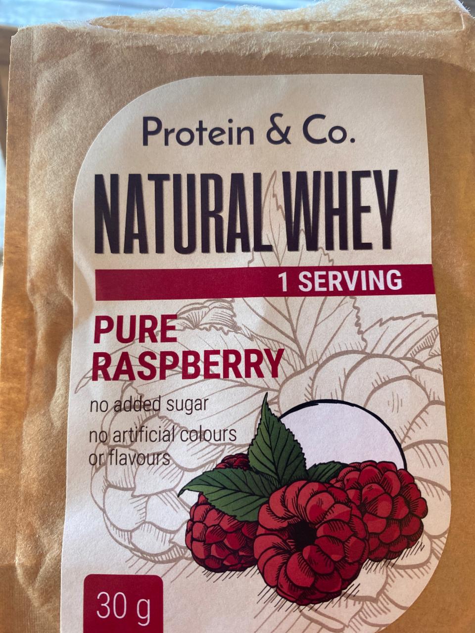 Fotografie - Natural Whey Pure Raspberry Protein & Co.