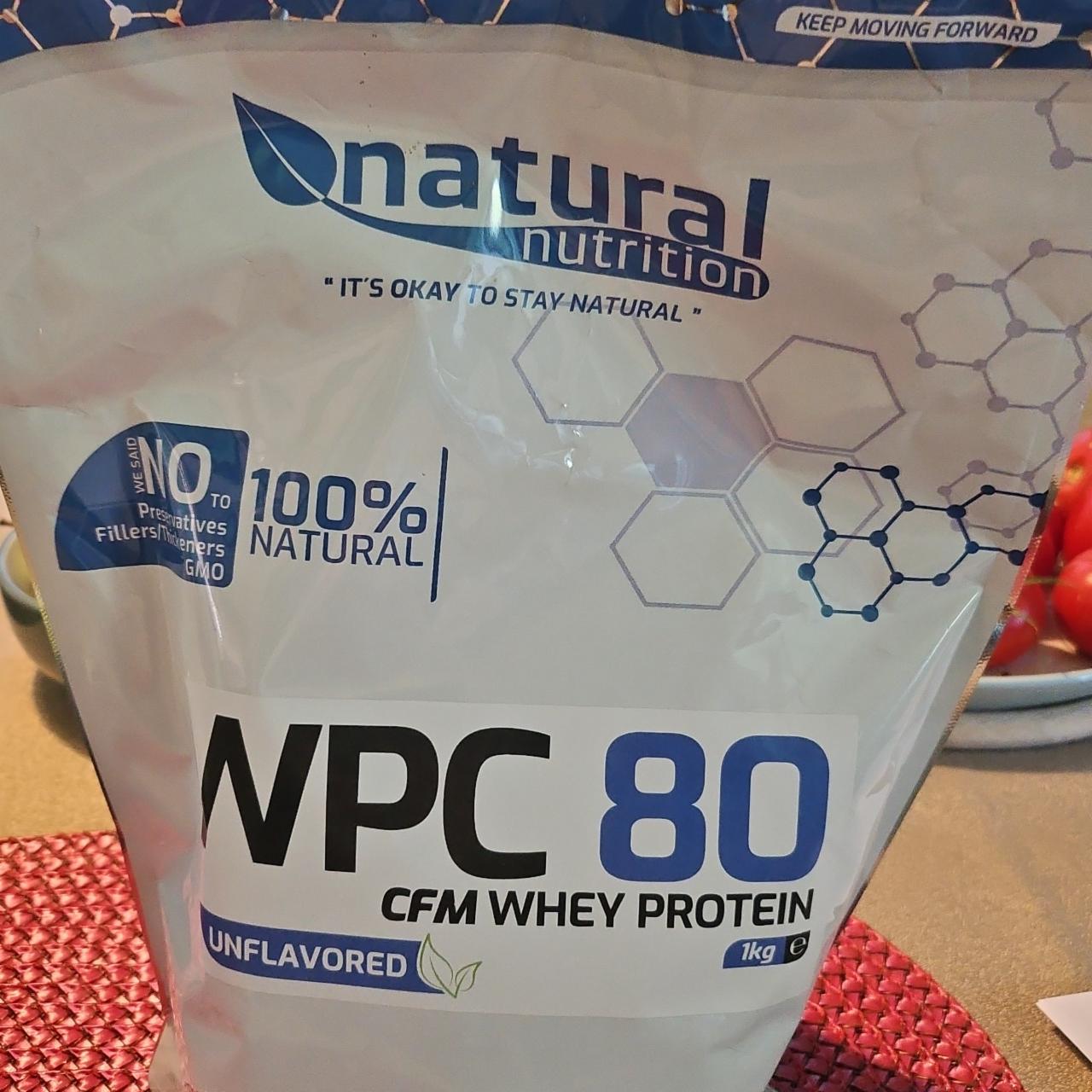 Fotografie - Wpc 80 cfm whey protein unflavored Natural Nutrition