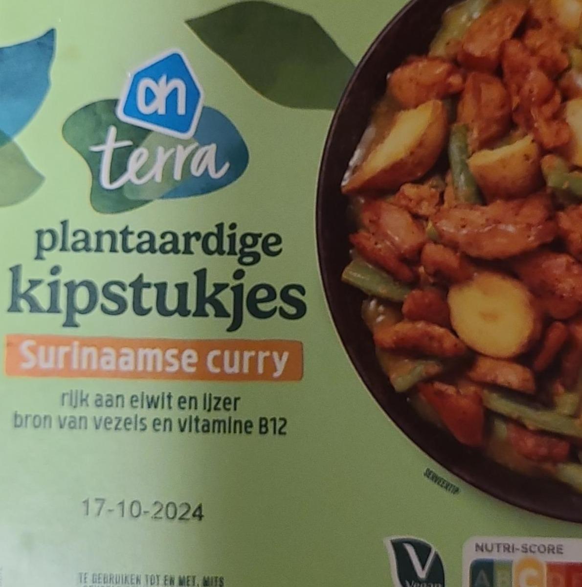 Fotografie - Plantaardige kipstukjes surinaamse curry AH terra