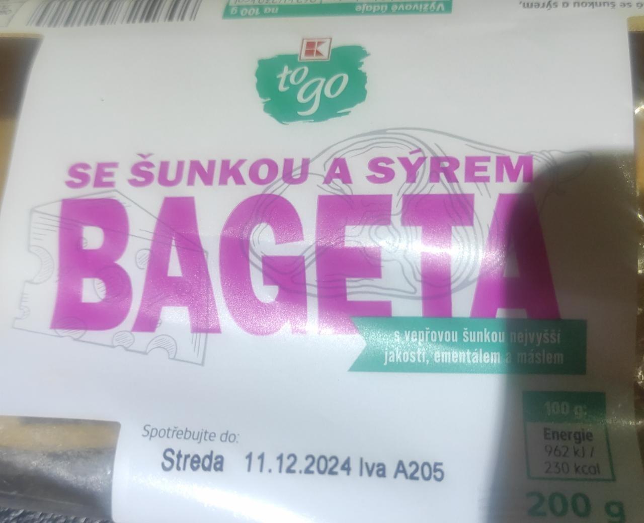 Fotografie - Bageta se šunkou a sýrem K-to go