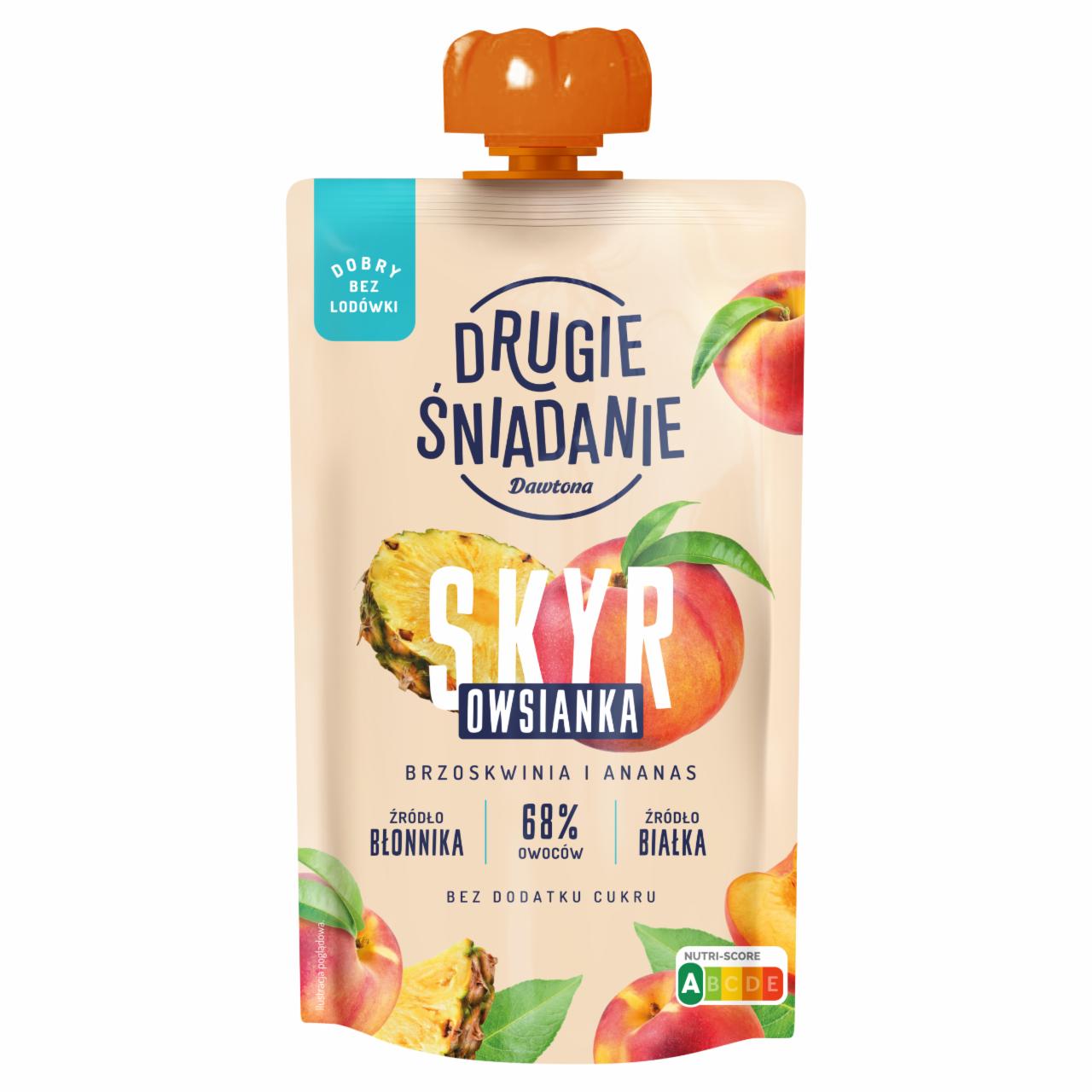 Fotografie - Skyr owsianka brzoskwinia i ananas Drugie Śniadanie