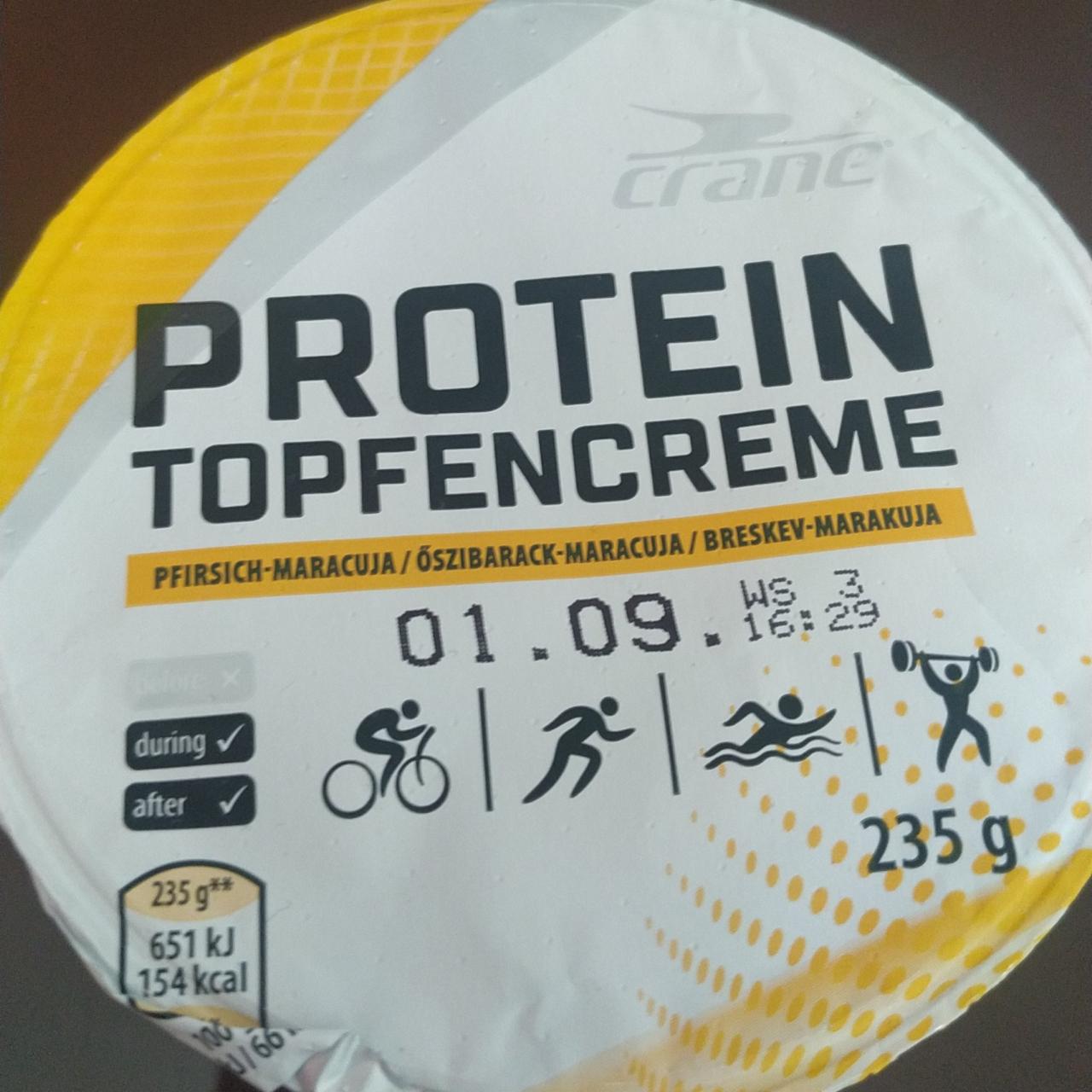 Fotografie - Protein Topfencreme Pfirsich-Maracuja Crane