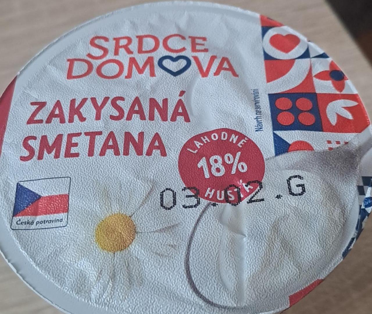 Fotografie - Zakysaná smetana lahodně 18% hustá Srdce domova