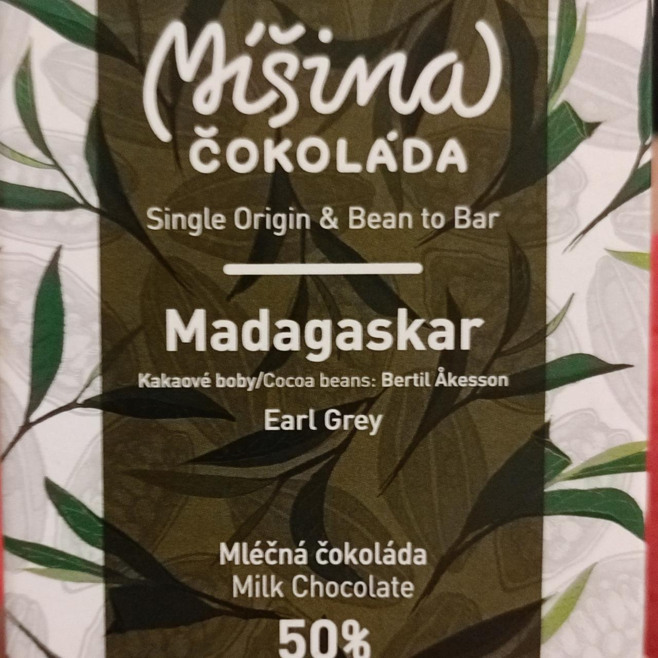 Fotografie - Madagaskar earl grey mléčná čokoláda 50% Míšina čokoláda