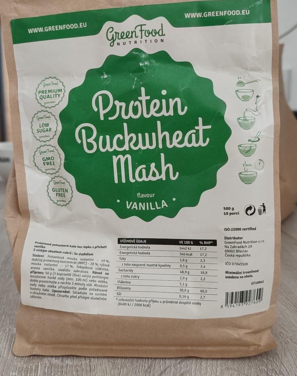 Fotografie - Protein buckwheat mash flavour vanilla GreenFood Nutrition