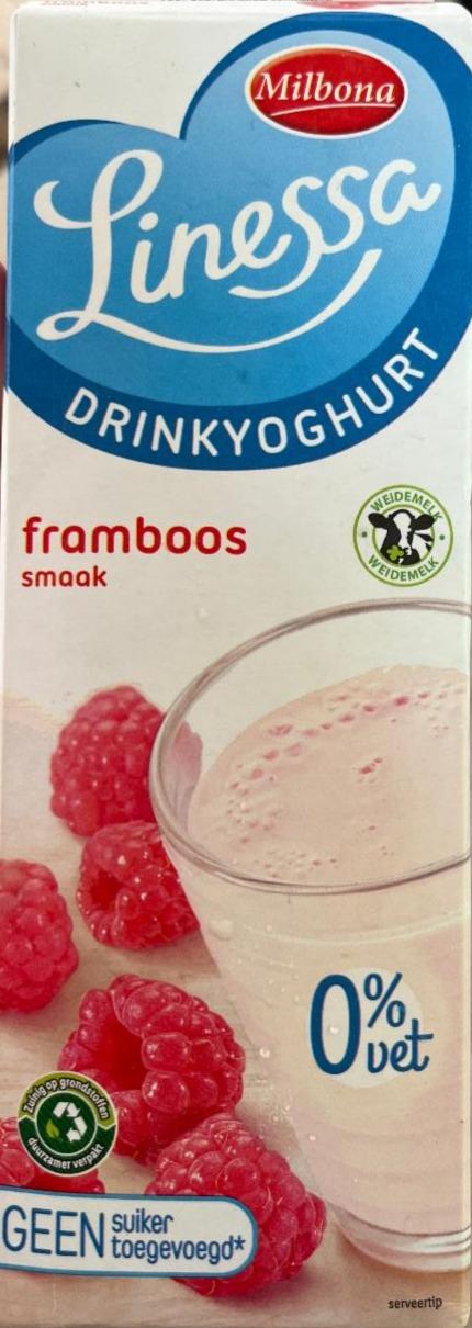 Fotografie - Linessa drinkyoghurt framboos smaak Milbona