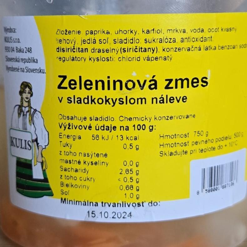 Fotografie - Zeleninová zmes v sladkokyslom náleve Kulis