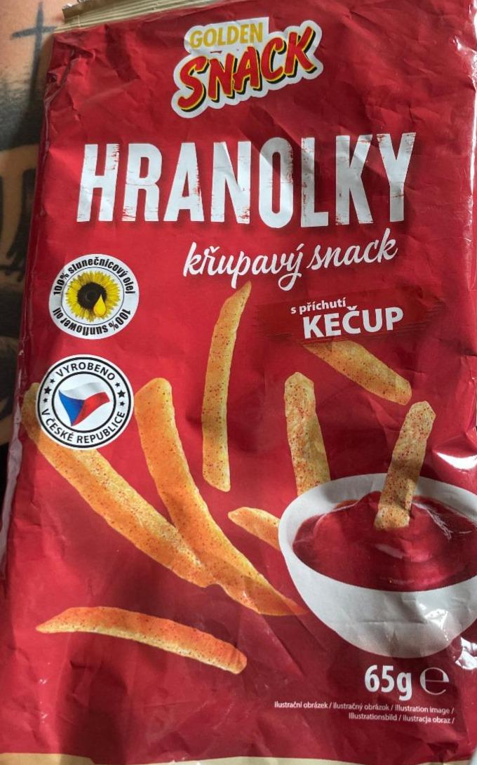 Fotografie - Hranolky křupavý snack s příchutí kečup Golden Snack