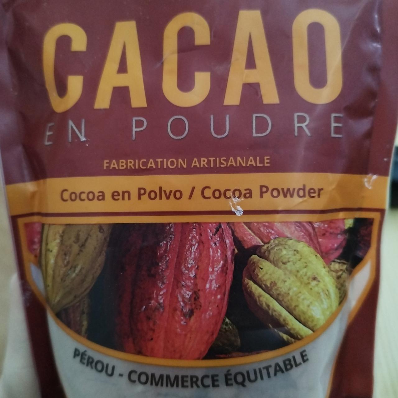 Fotografie - variete criollo el inti cacao en poudre bio Fairtrade