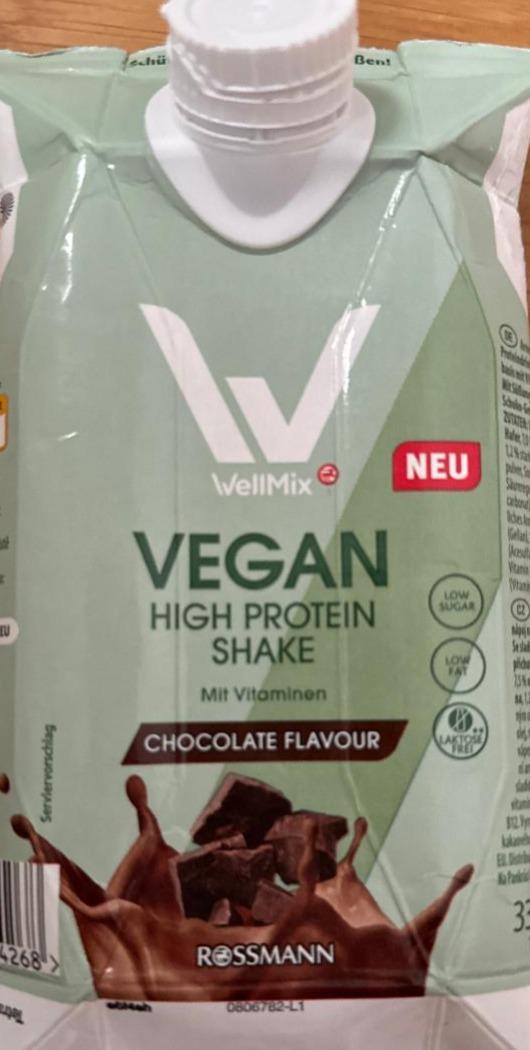 Fotografie - Vegan high protein shake chocolate flavour WellMix