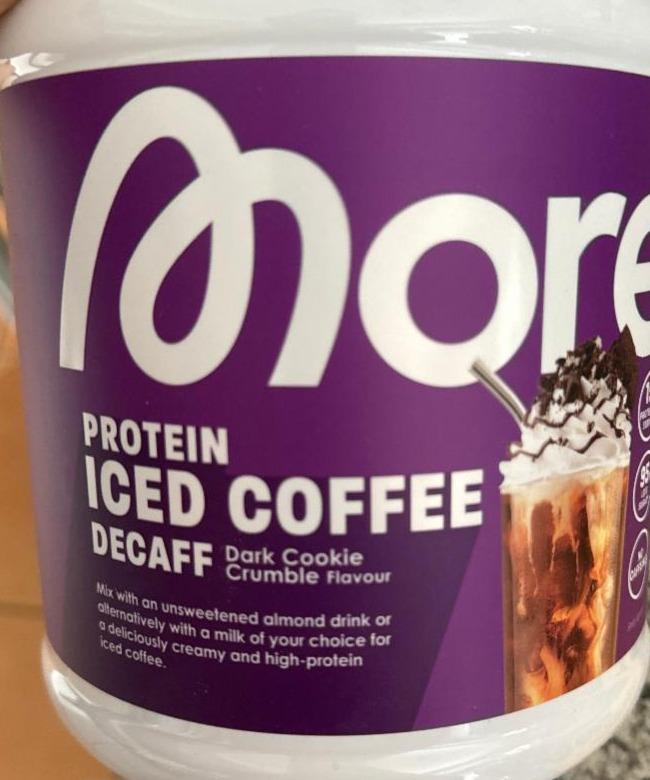 Fotografie - Protein iced coffee decaf nutrition dark cookie crumble flavour More