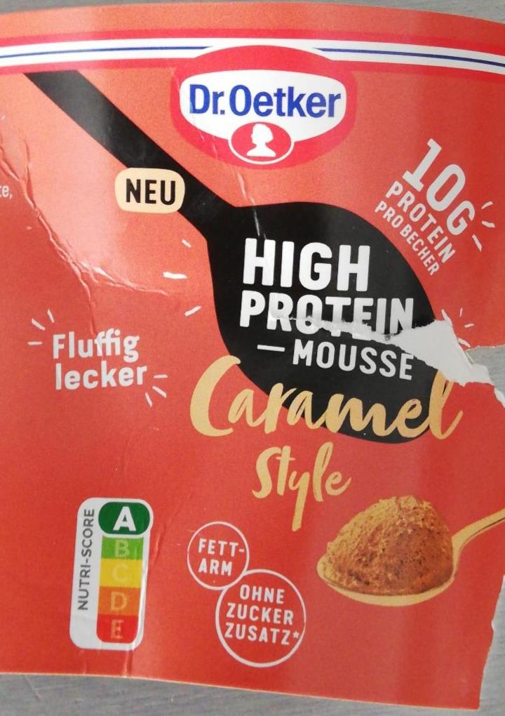 High Protein Mousse Caramel Style Dr Oetker Kalorie Kj A Nutriční Hodnoty Kalorickétabulky Cz