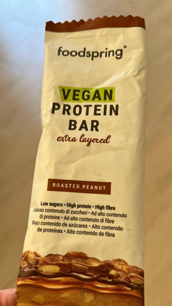 Fotografie - Vegan protein bar roasted peanut Foodspring