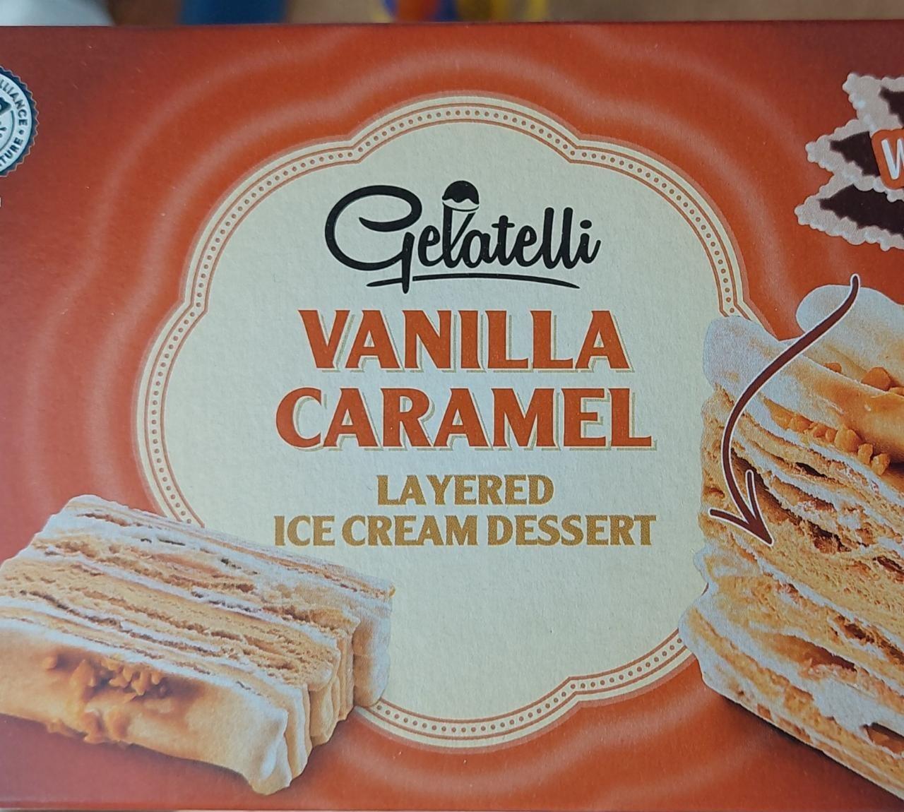 Fotografie - Vanilla caramel layered ice cream dessert Gelatelli