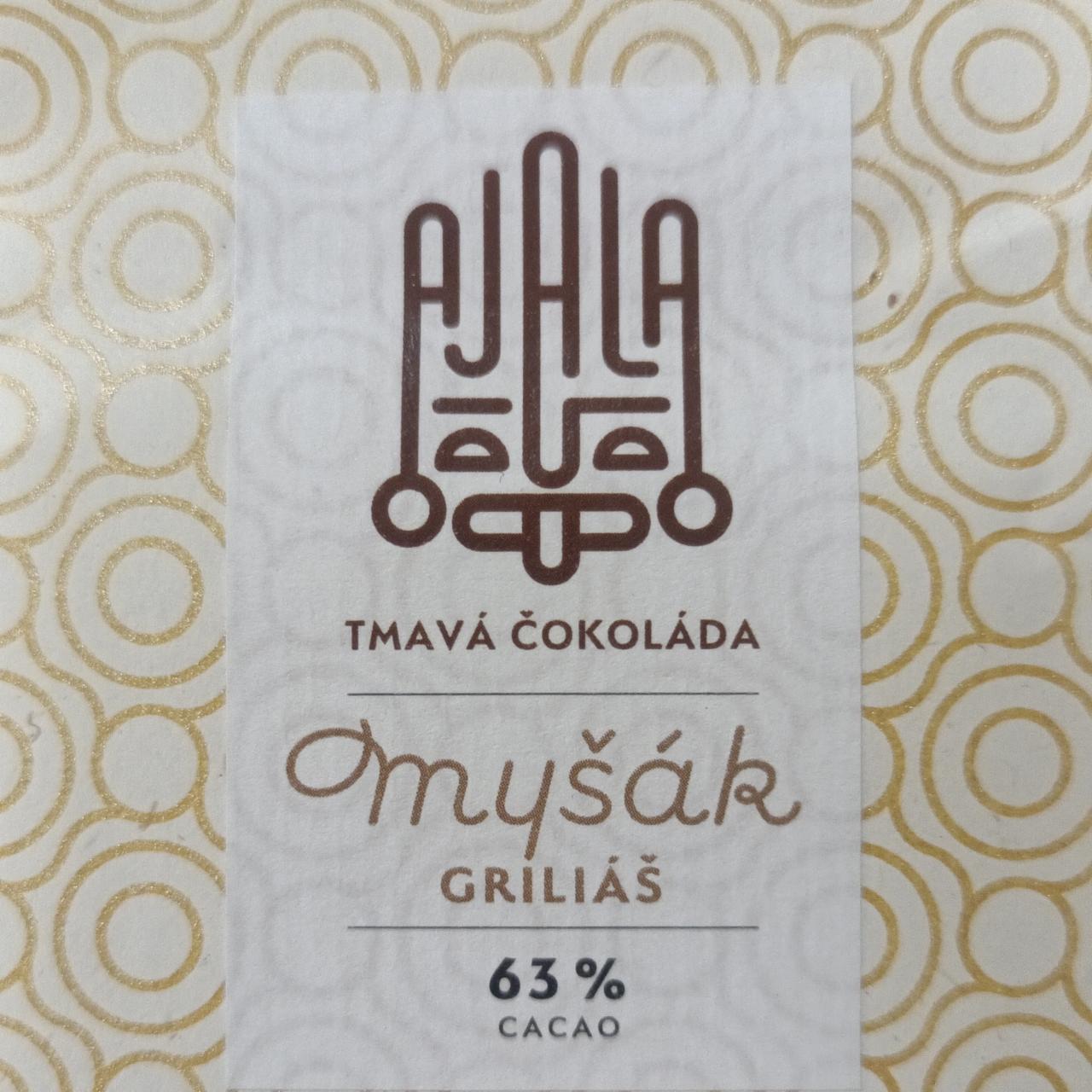 Fotografie - Tmavá čokoláda myšák griliáš 63% cacao Ajala