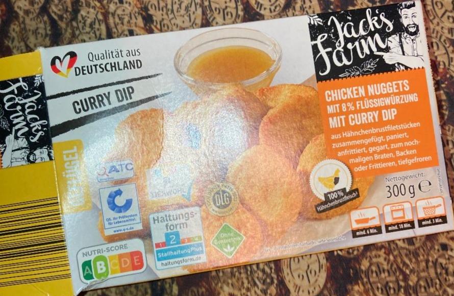 Fotografie - Chicken nuggets mit 8% flüssigwürzung mit curry dip Jack's Farm