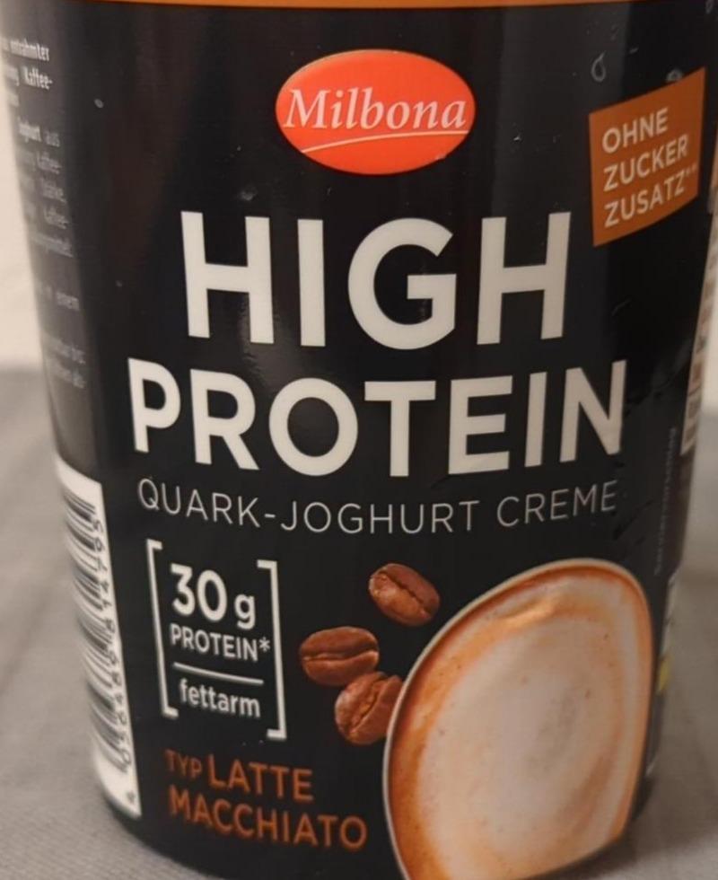 Fotografie - High protein quark-joghurt creme Latte Macchiato Milbona