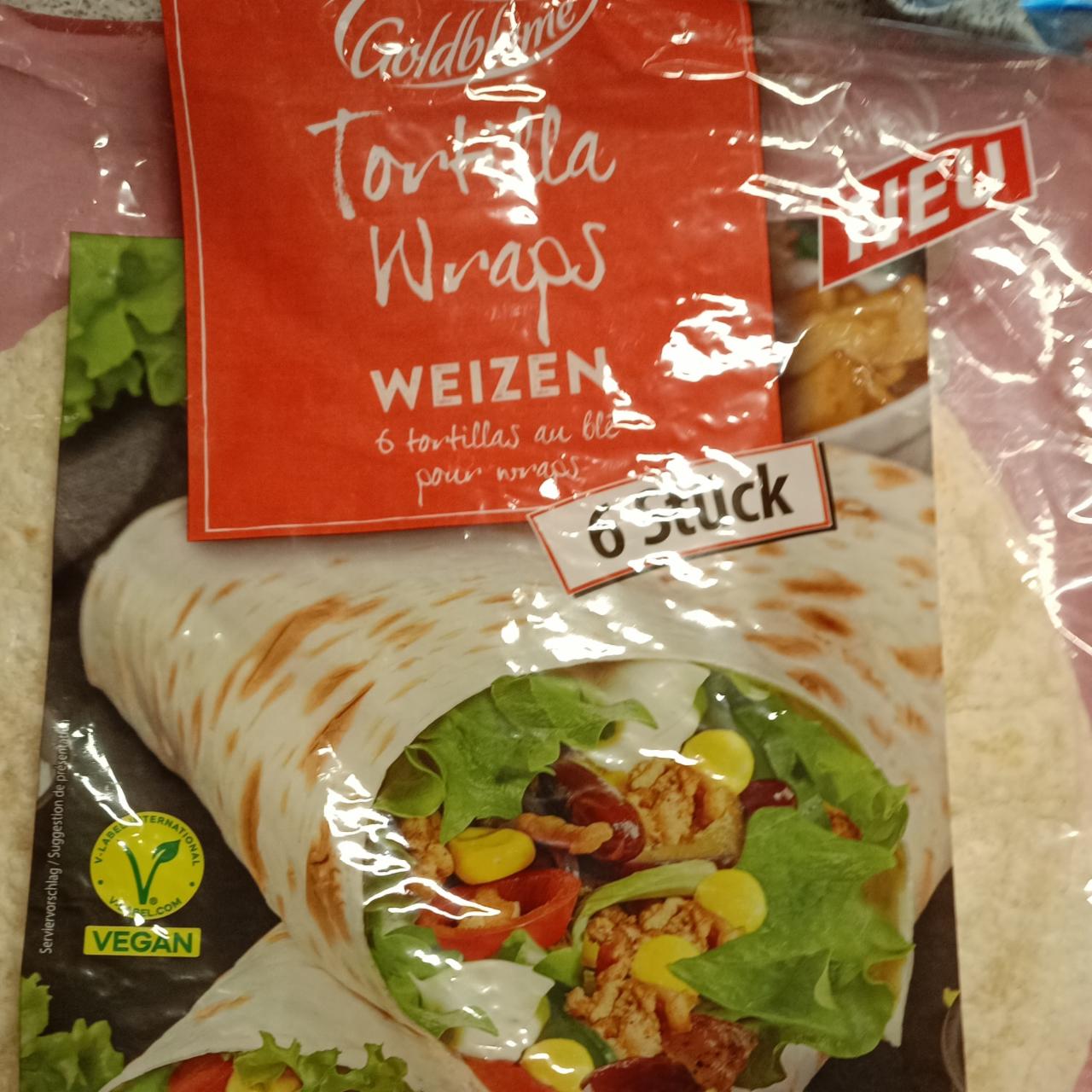 Fotografie - Tortilla wraps weizen Goldblume