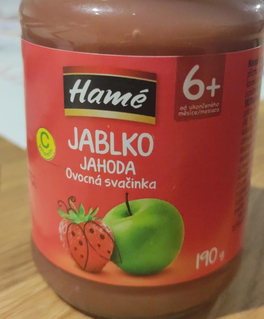 Fotografie - Jablko jahoda ovocná svačinka Hamé