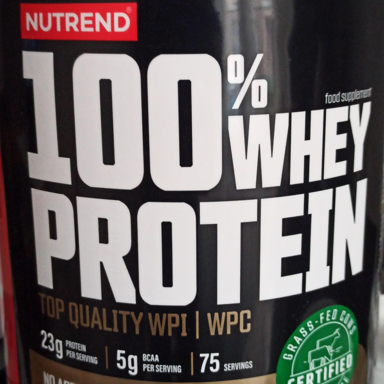 Fotografie - 100% whey protein chocolate hazelnut flavour Nutrend
