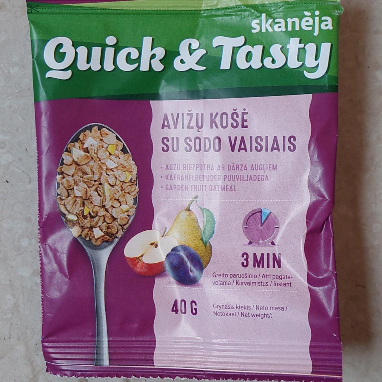 Fotografie - Quick & Tasty Avižų košė su sodo vaisiais Skaneja