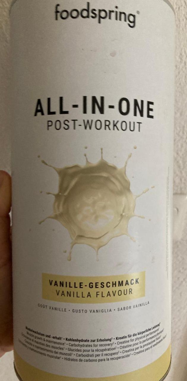 Fotografie - All-in-one post-workout vanille-geschmack Foodspring