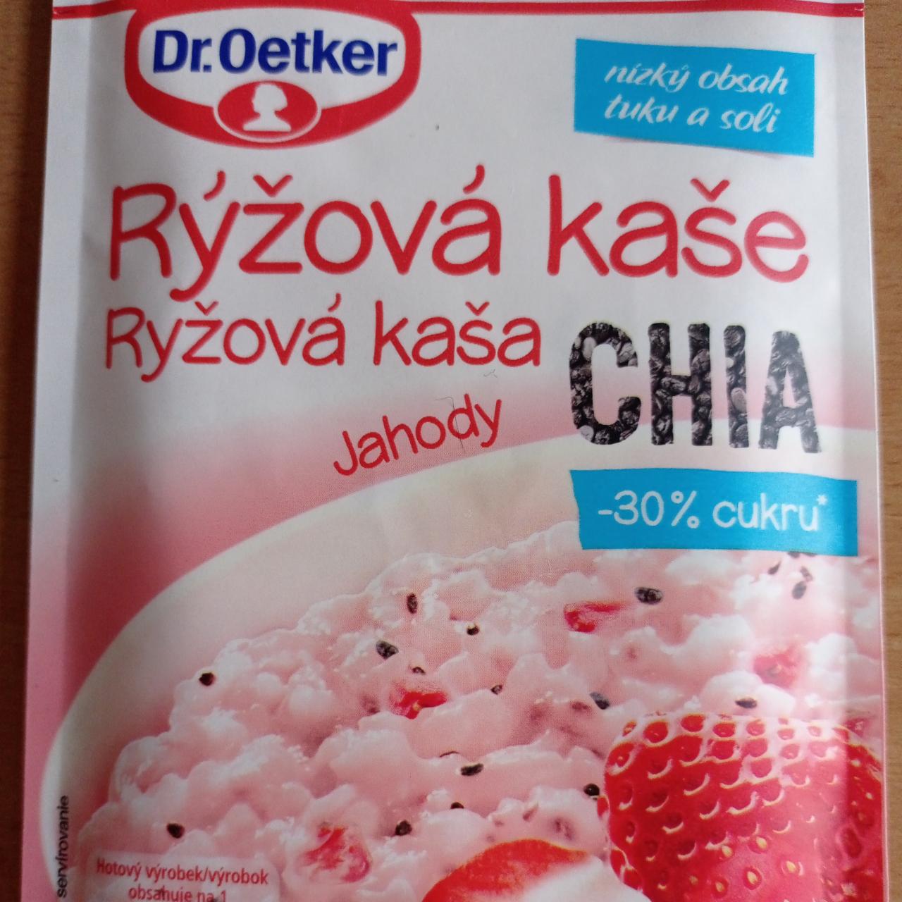 Fotografie - Rýžová kaše jahody chia -30% cukru Dr.Oetker