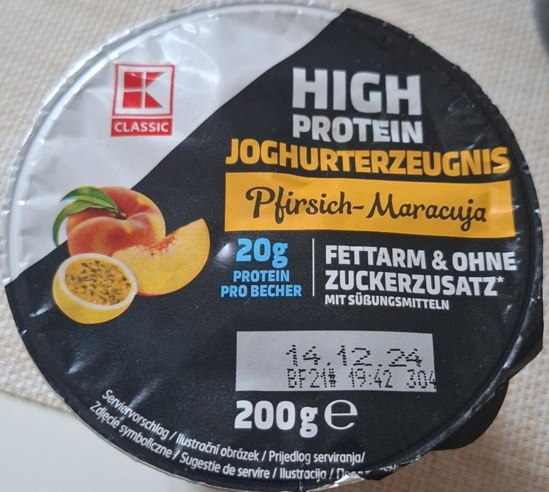 Fotografie - High protein joghurterzeugnis pfirsich-maracuja K-Classic