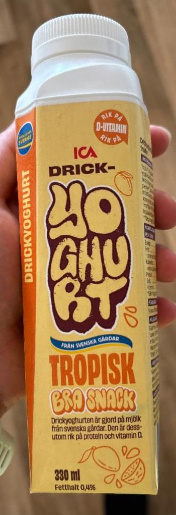 Fotografie - Drickyoghurt tropisk bra snack ICA