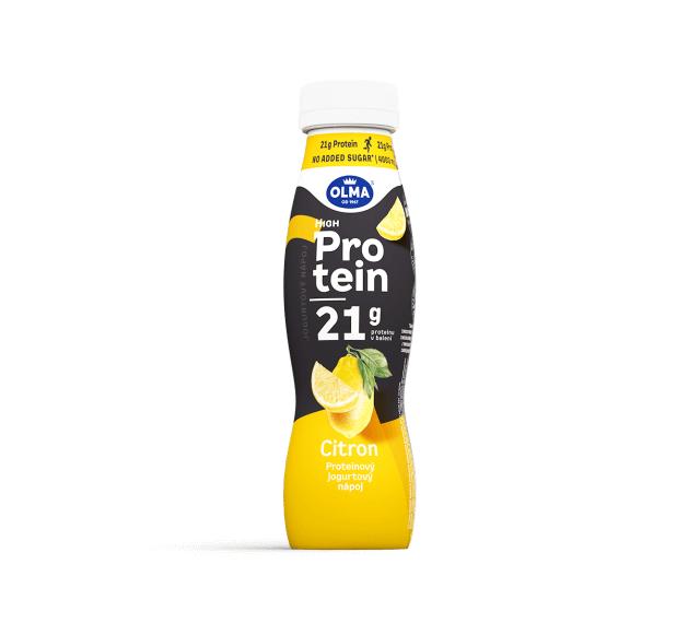 Fotografie - High protein citron proteinový jogurtový nápoj Olma