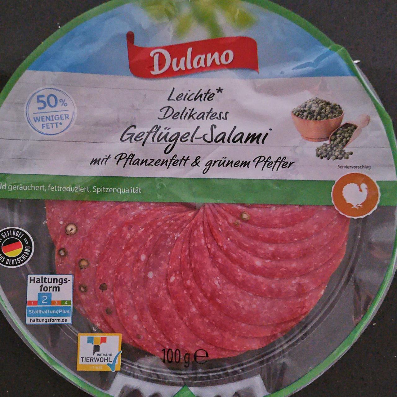 Fotografie - Leichte delikatess geflűgel-salami mit pflanzenfett & pfeffer Dulano