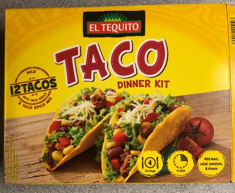 El Tequito Taco Dinner Kit (jen placky) - kalorie, kJ a nutriční hodnoty