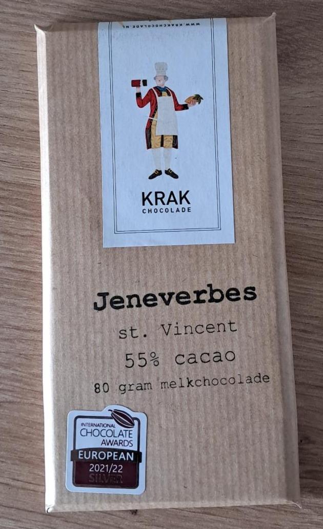 Fotografie - Jeneverbes st. vincent 55% cacao Krak Chocolate