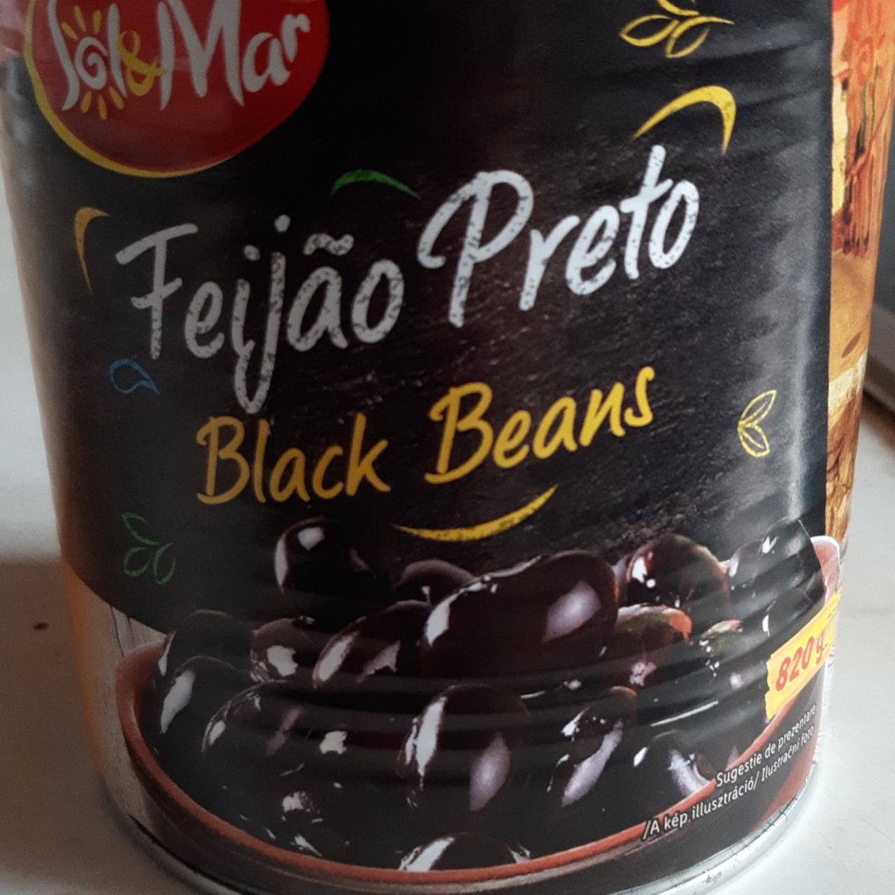 Fotografie - Feijăo Preto Black Beans - Černé fazole ve slaném nálevu - Sol&Mar