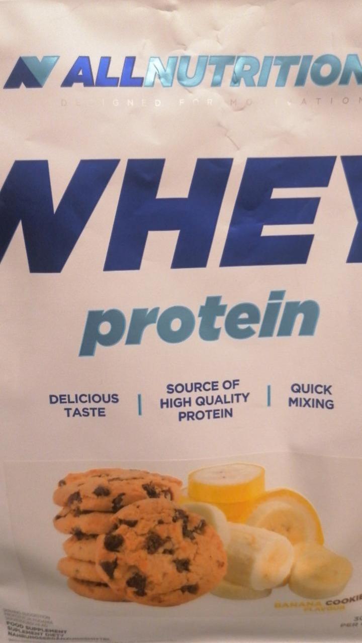 Fotografie - Whey protein banana-cookie Allnutrition