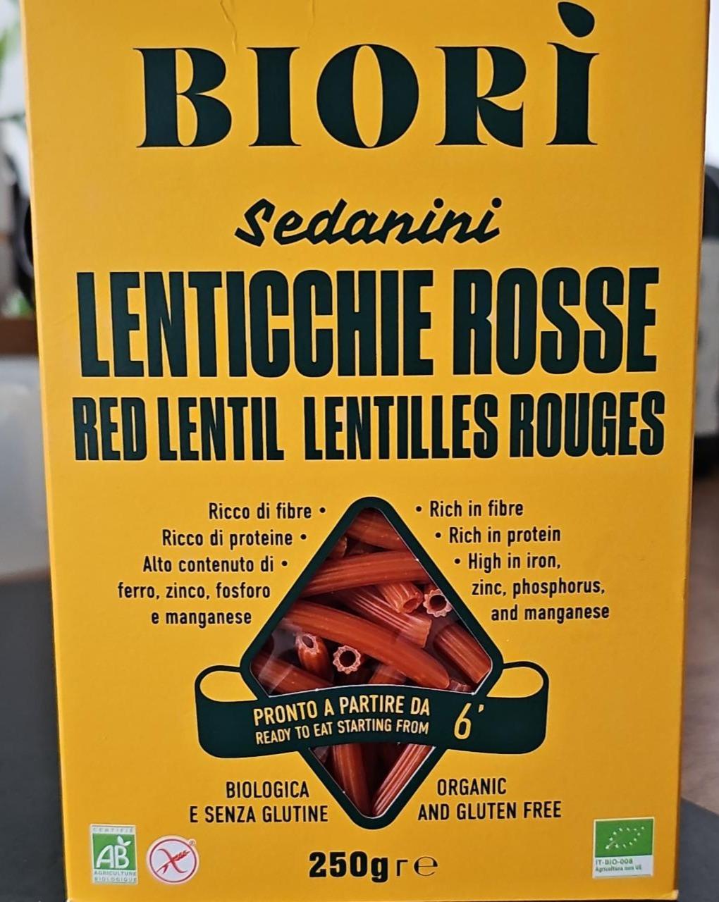 Fotografie - Bio sedanini lenticchie rosse Biorì