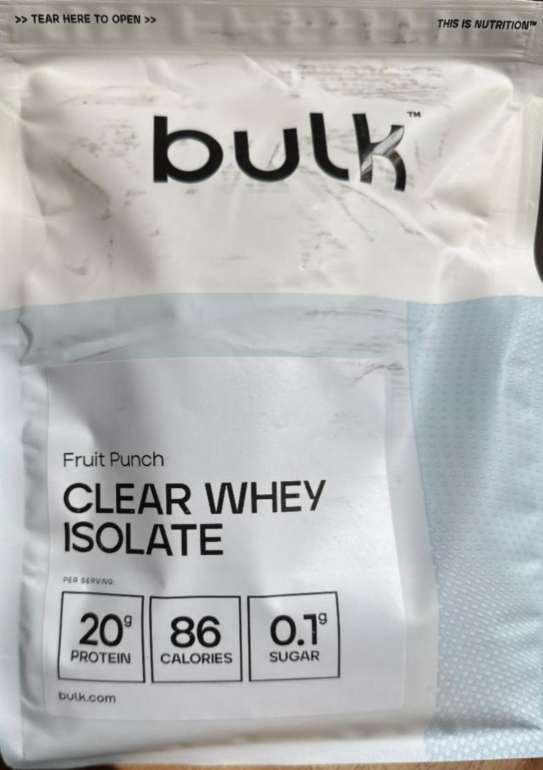 Fotografie - Bulk clear whey isolate fruit punch Bulk