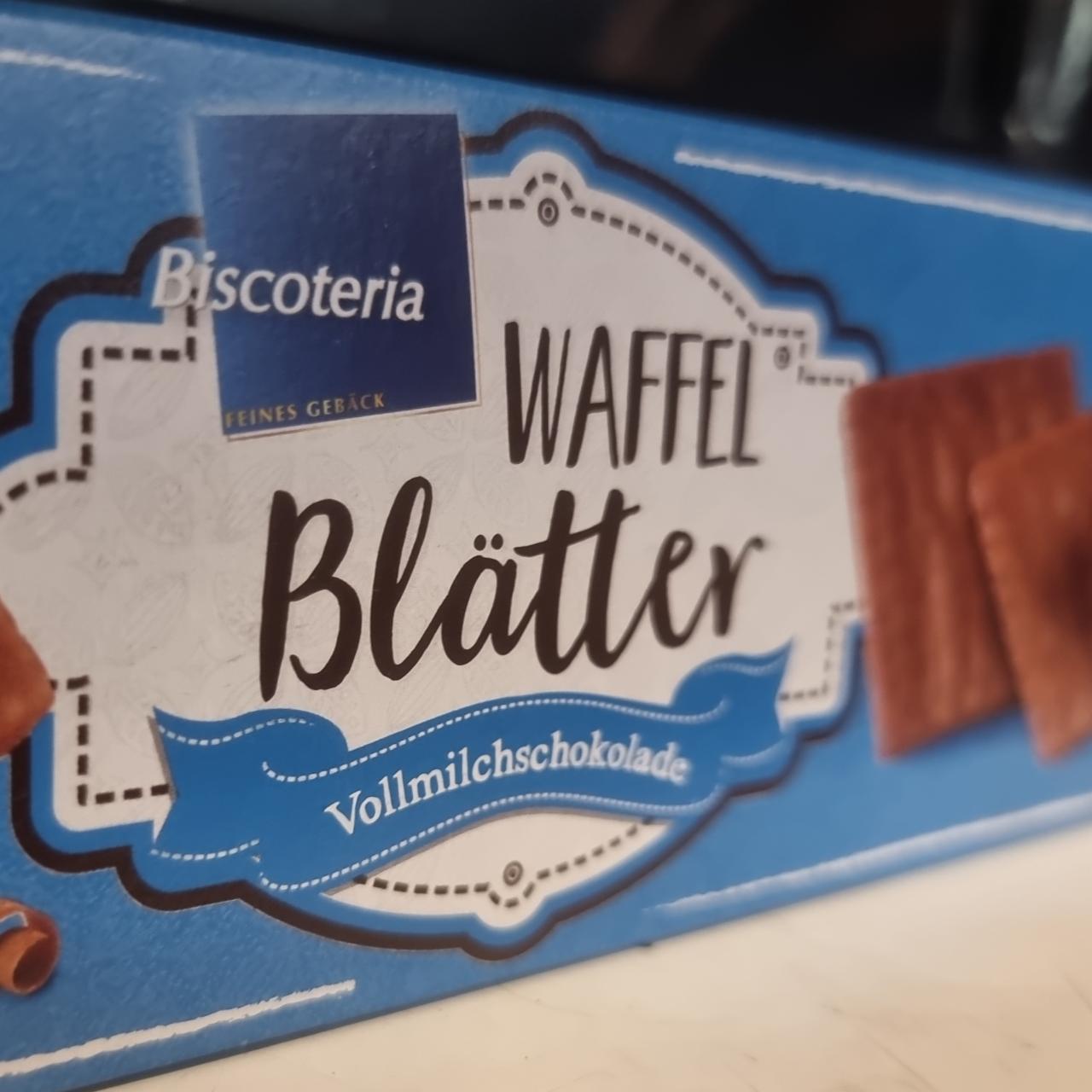 Fotografie - Waffel blätter vollmilchschokolade Biscoteria