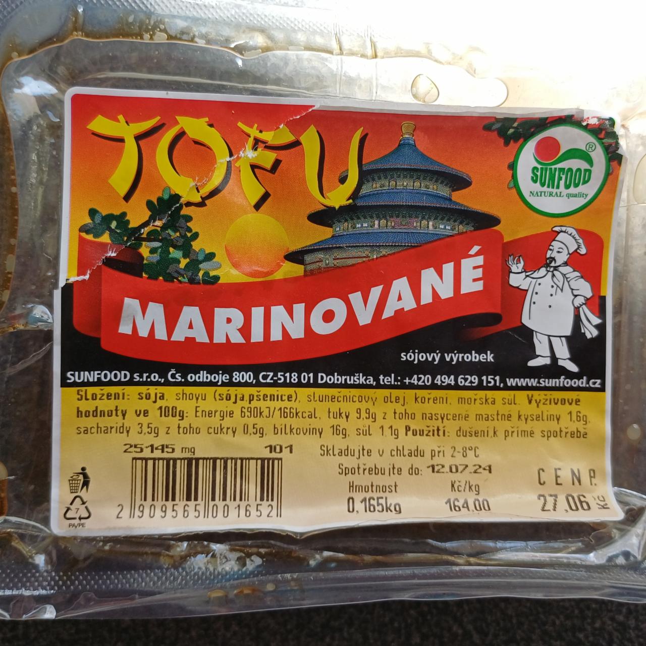 Fotografie - Tofu Marinované Sunfood