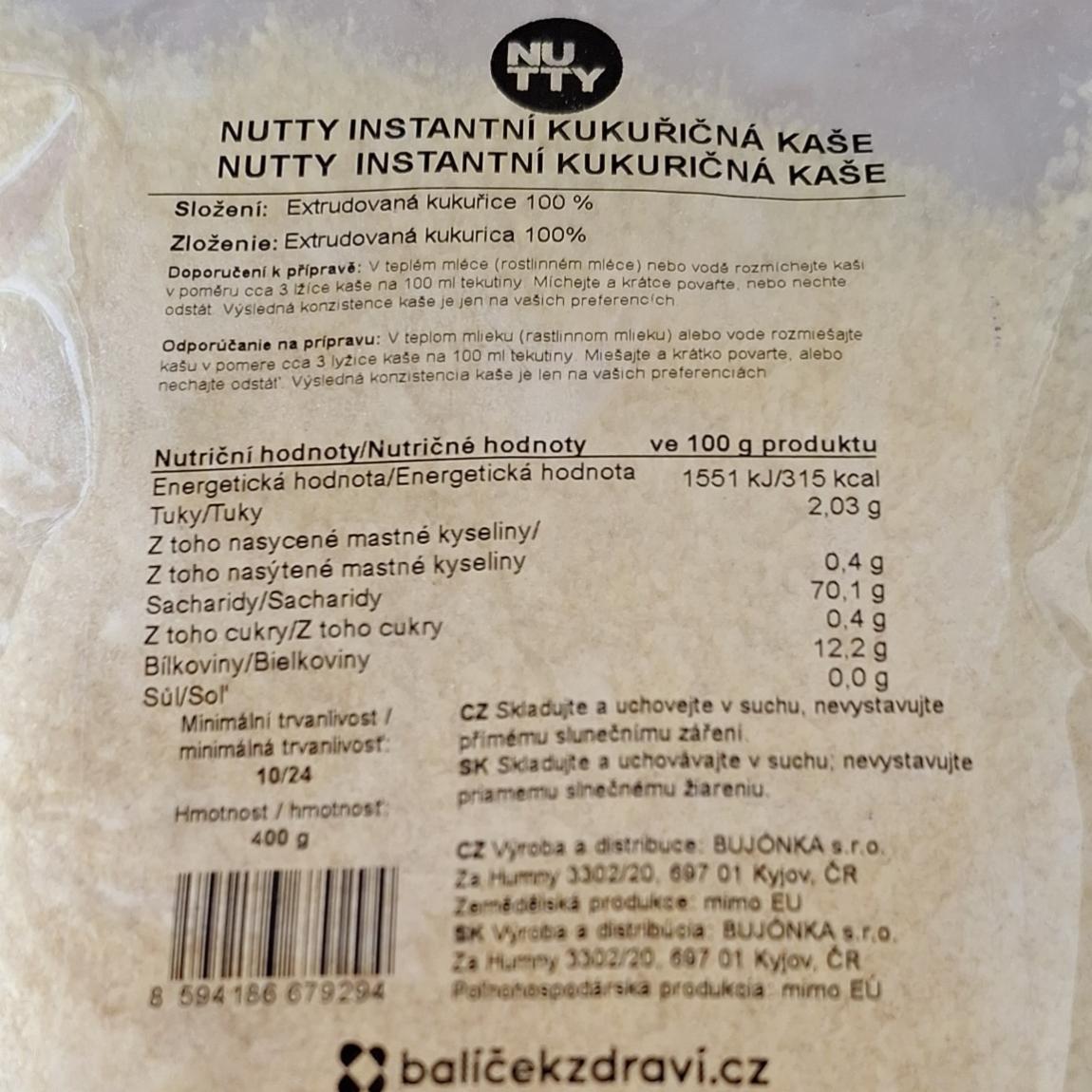 Fotografie - Instantní kukuřičná kaše Nutty