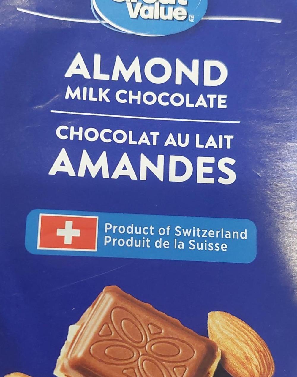 Fotografie - Almond milk chocolate Great Value