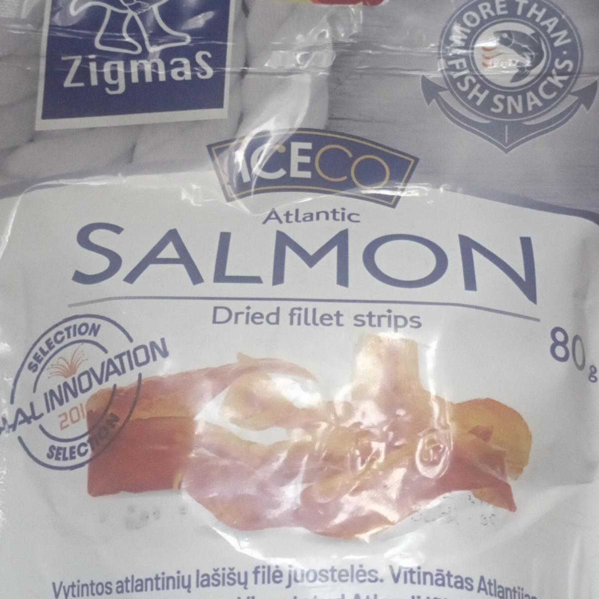 Fotografie - Atlantic salmon dried fillet strips Zigmas