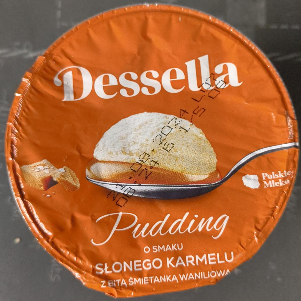 Fotografie - Pudding o smaku słonego karmelu z bitą śmietanką Dessella