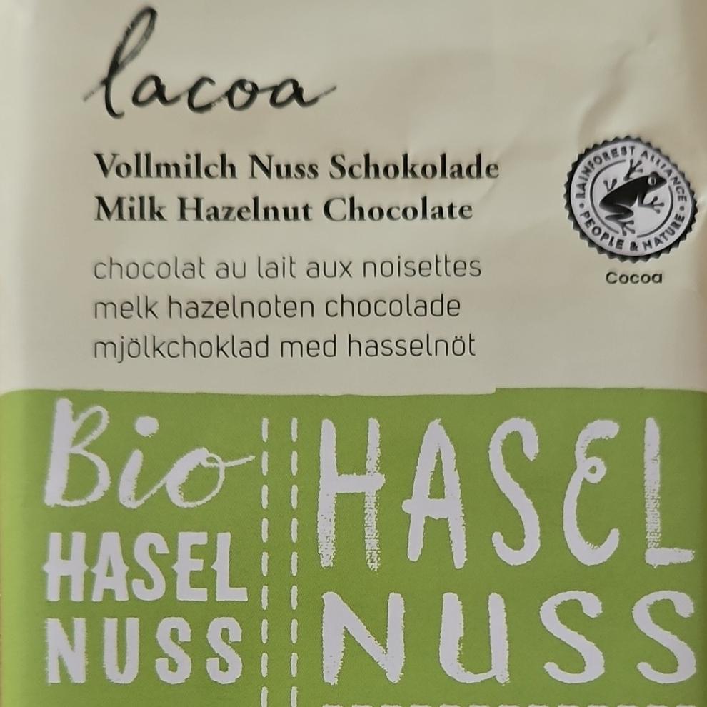 Fotografie - Bio vollmilch nuss schokolade Lacoa