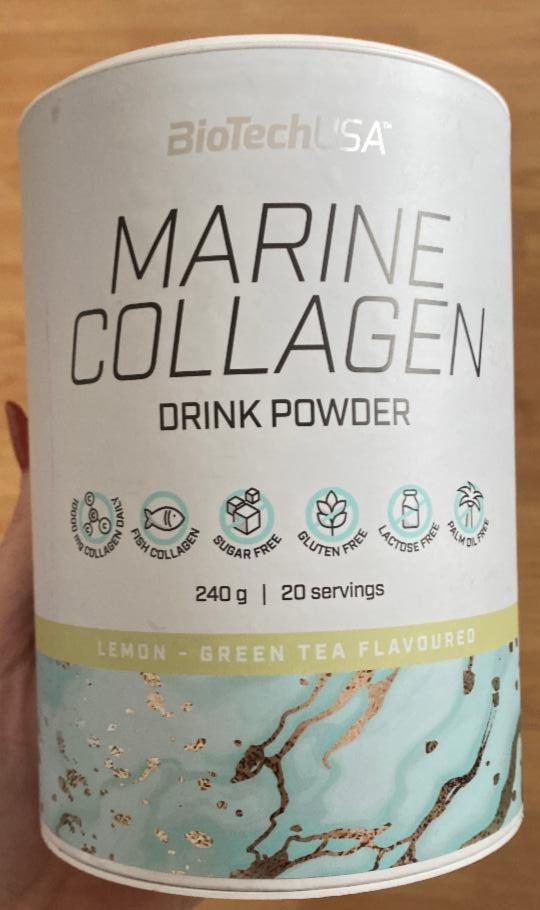 Fotografie - Marine collagen drink powder lemon green tea flavoured BioTechUSA