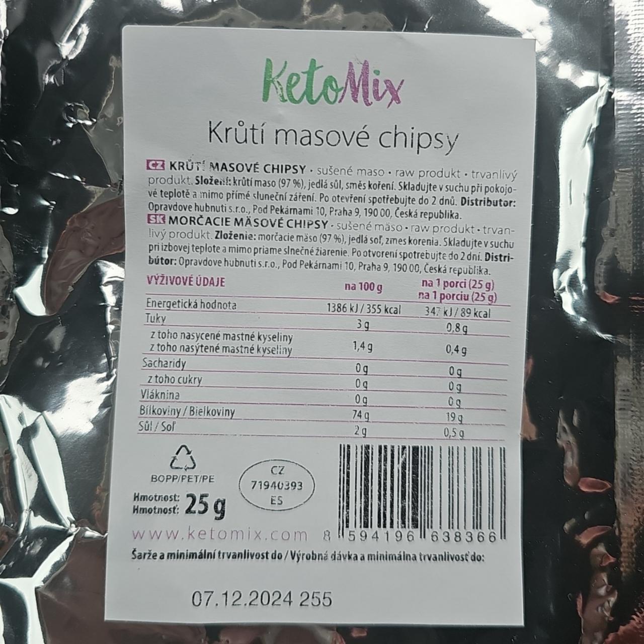 Fotografie - Krůtí masové chipsy KetoMix