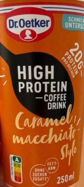 Fotografie - High Protein Coffee Drink Caramel Macchiato Style Dr.Oetker